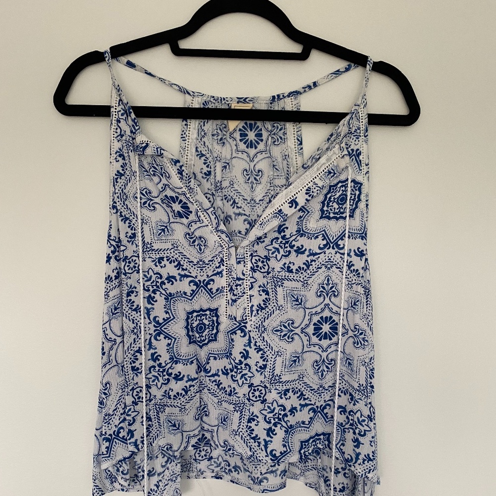 Cute blue and white tank top